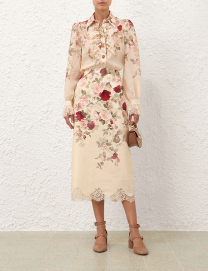 Zimm 25fw linen skirt