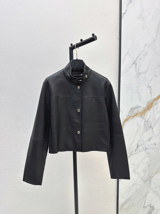 Herm 25fw leather jacket