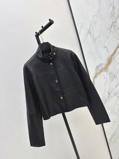 Herm 25fw leather jacket