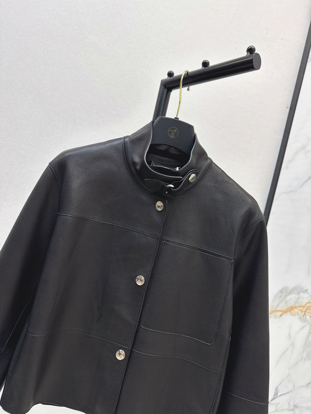 Herm 25fw leather jacket