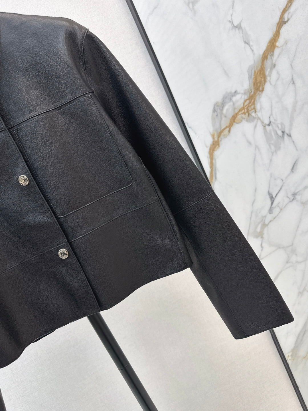 Herm 25fw leather jacket
