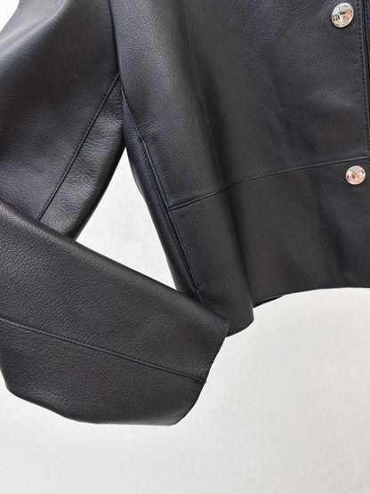 Herm 25fw leather jacket