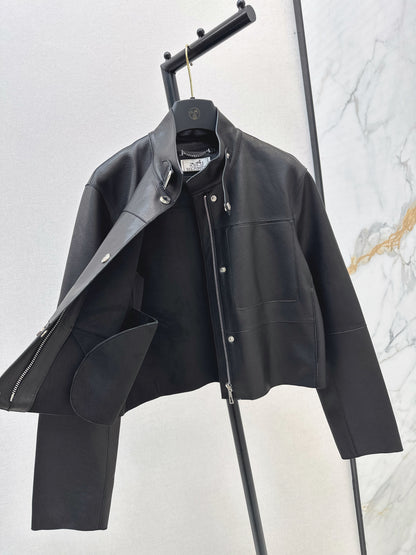 Herm 25fw leather jacket