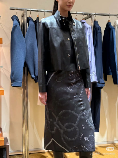 Herm 25fw leather jacket