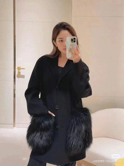 Louis 25fw fox hair coat
