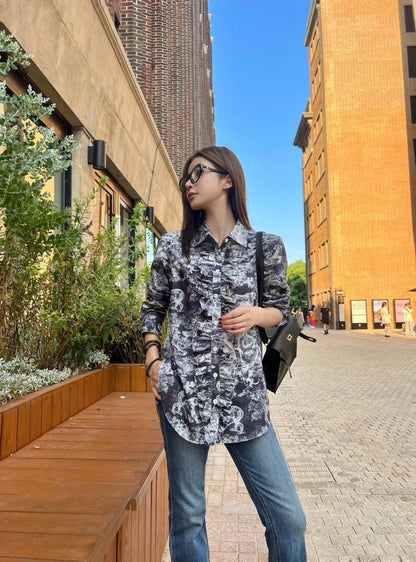 CD 25fw printed shirt