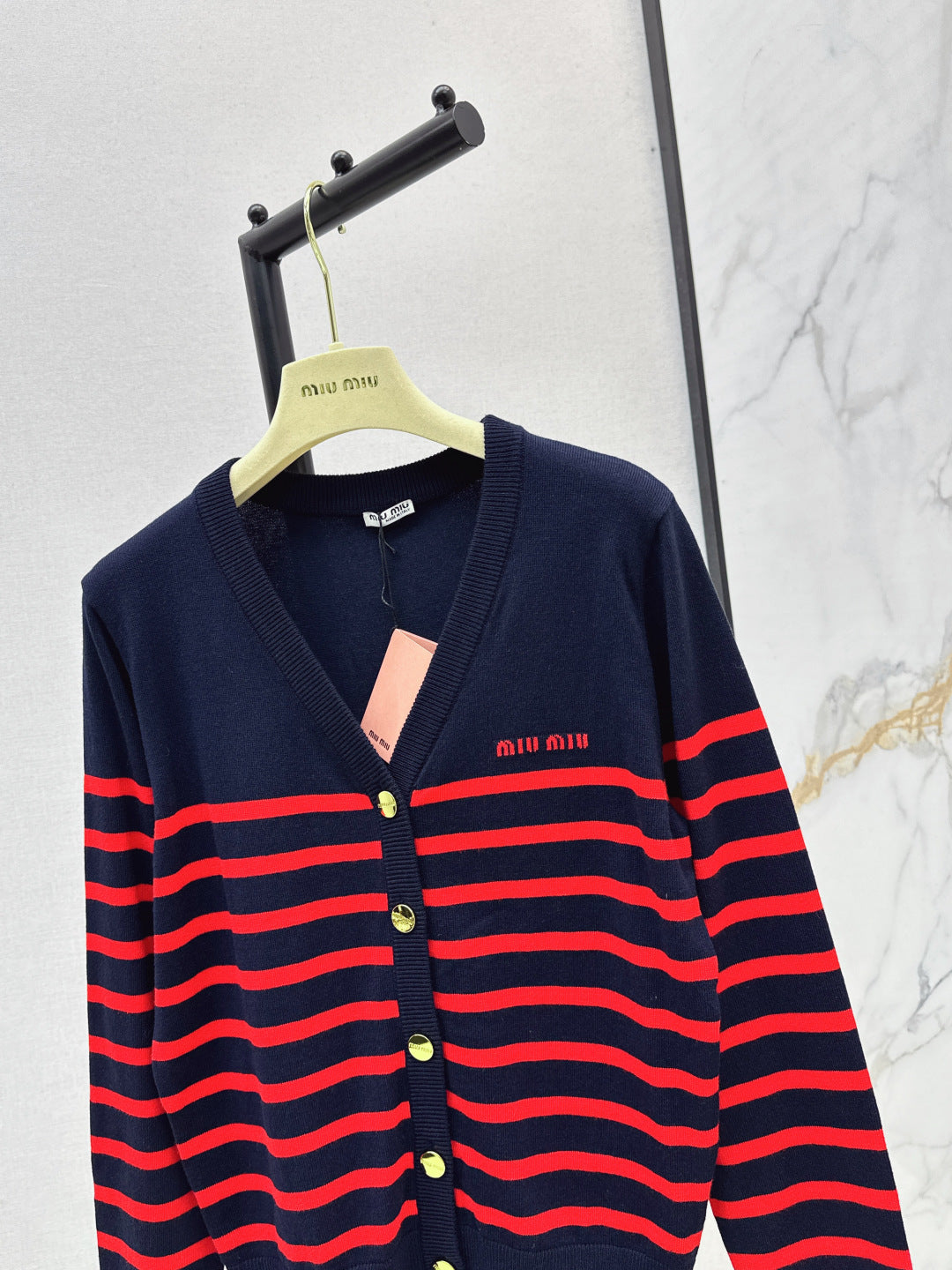 Miu 25fw knitted cardigan