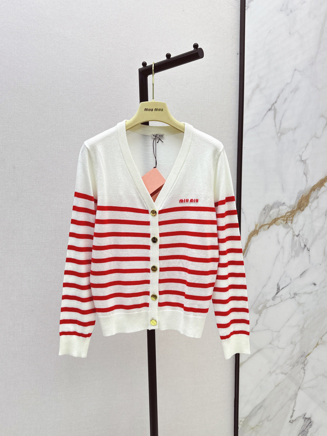 Miu 25fw knitted cardigan
