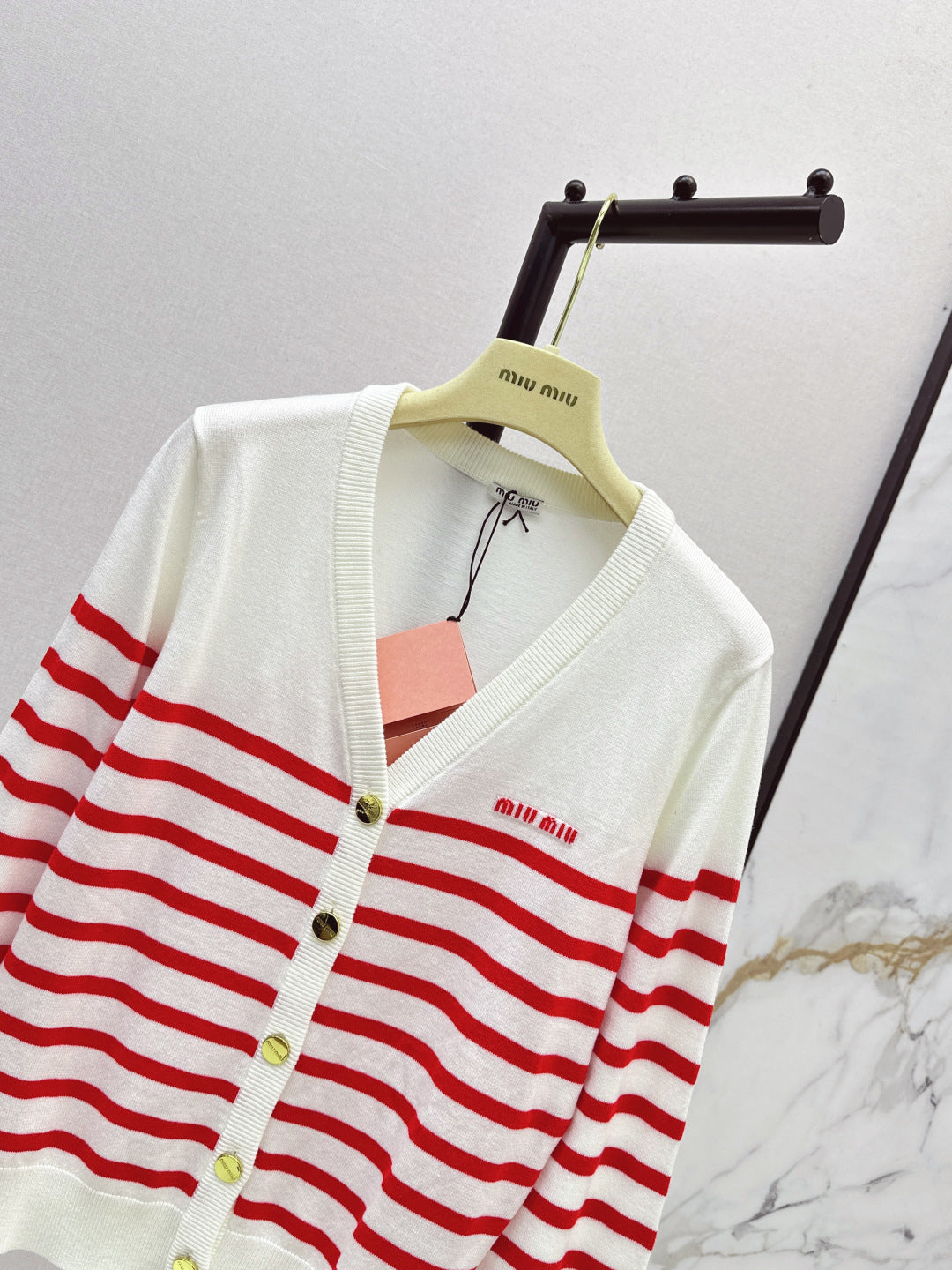 Miu 25fw knitted cardigan