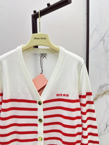 Miu 25fw knitted cardigan