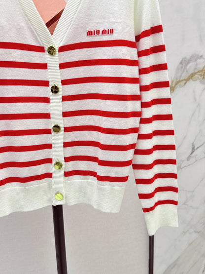 Miu 25fw knitted cardigan