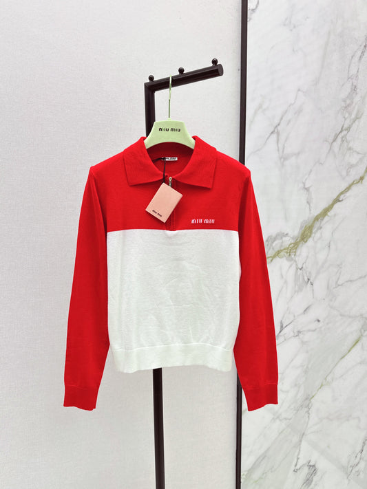 Miu 25fw knitted polo