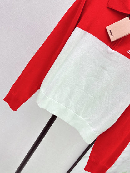 Miu 25fw knitted polo