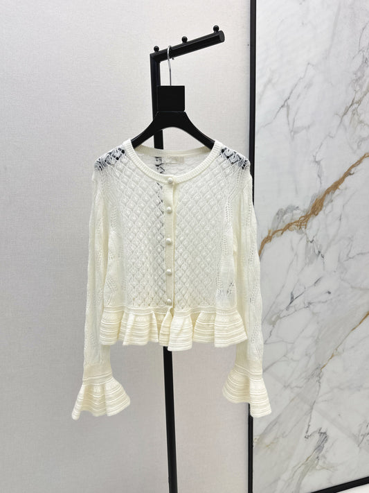 Chl 25fw ruffle cardigan