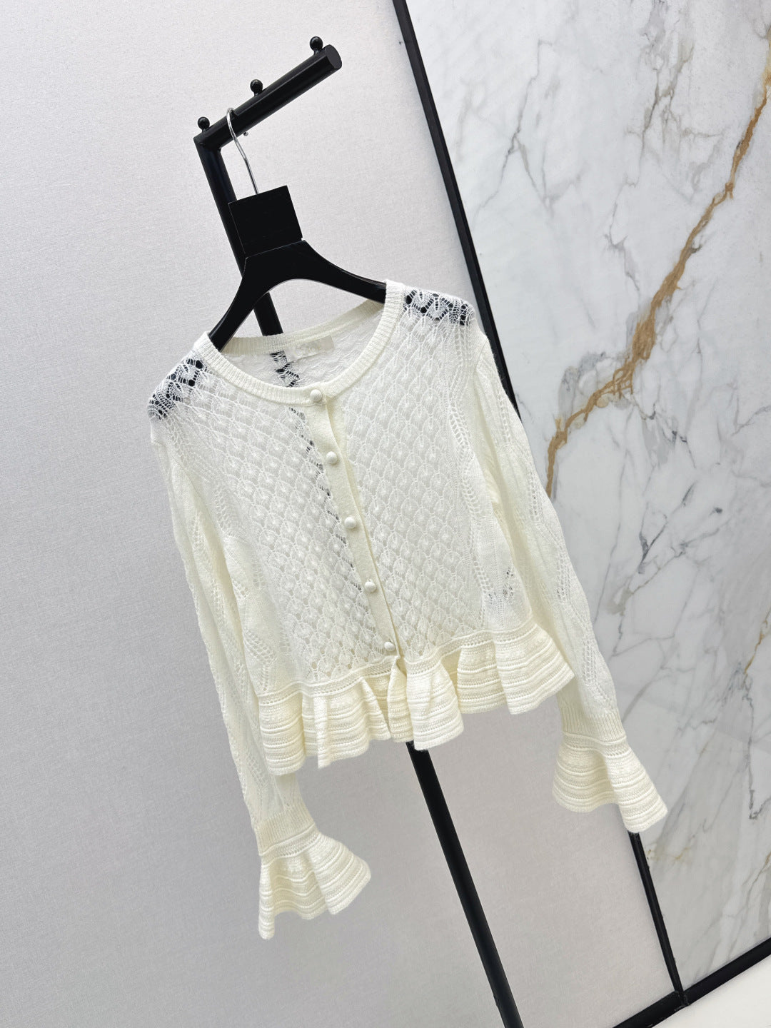 Chl 25fw ruffle cardigan