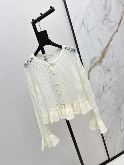 Chl 25fw ruffle cardigan