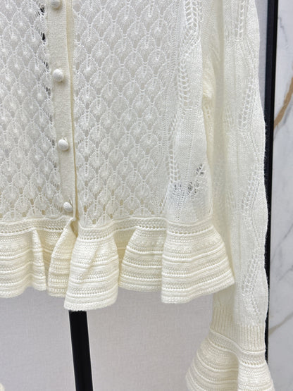 Chl 25fw ruffle cardigan