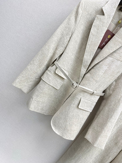 Loro 25fw linen suit