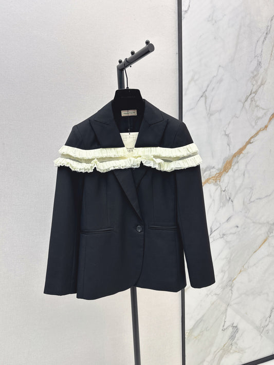 Queen 25fw ruffle blazer