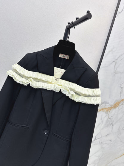 Queen 25fw ruffle blazer