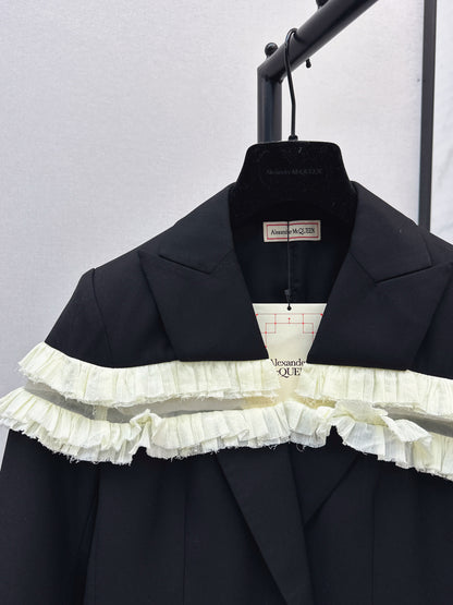 Queen 25fw ruffle blazer
