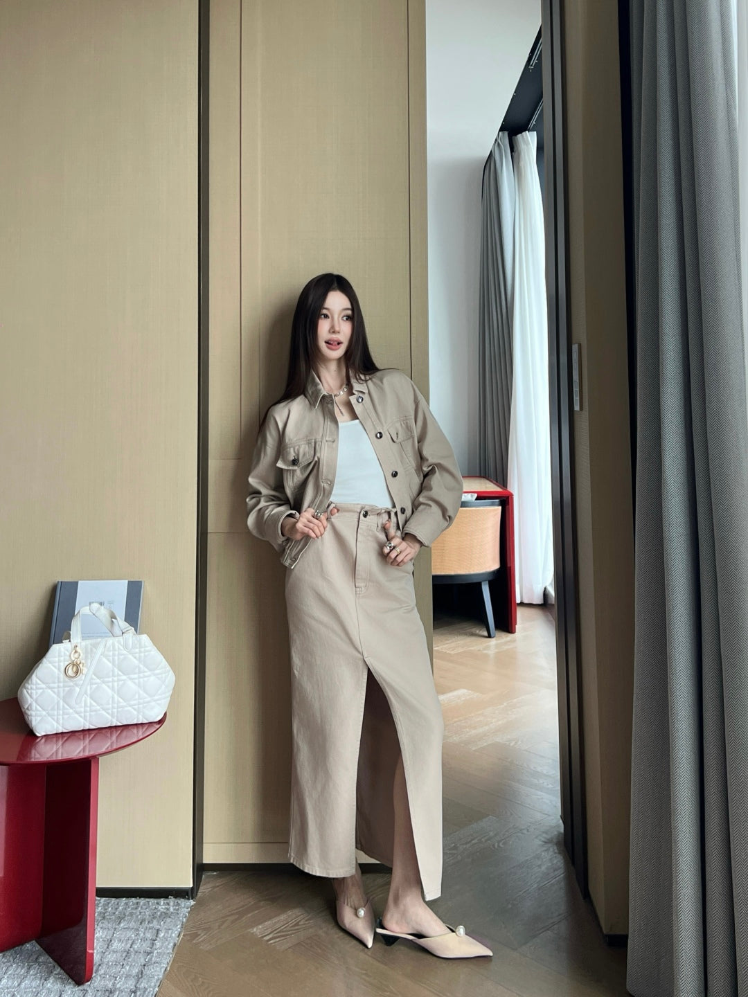 Brune 25fw slit skirt