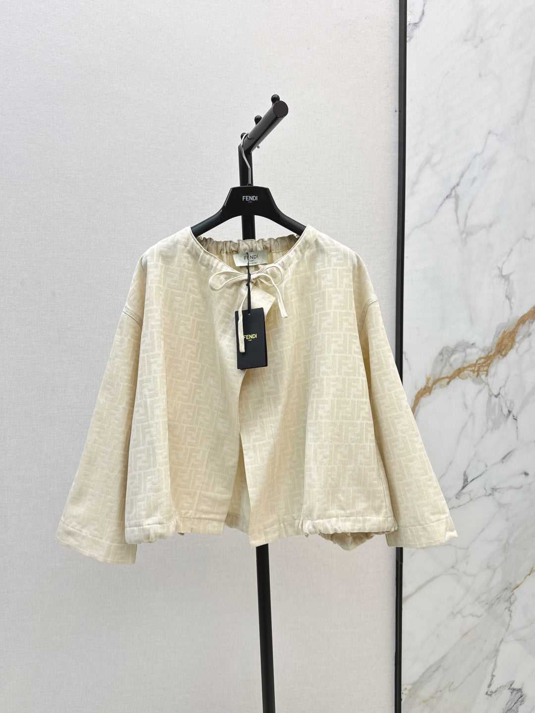 Fend 25fw printed cape jacket
