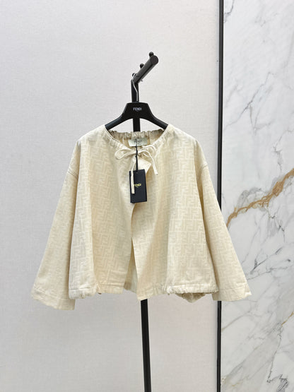 Fend 25fw printed cape jacket