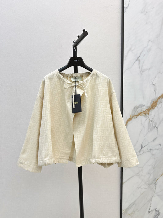 Fend 25fw printed cape jacket