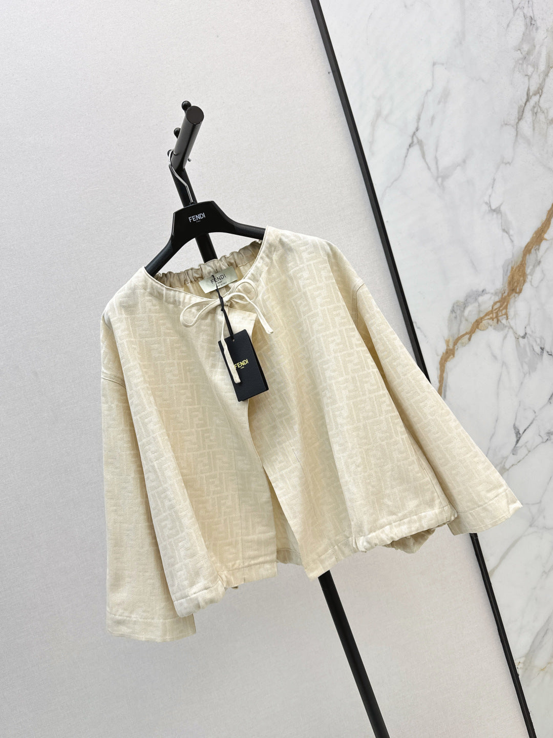 Fend 25fw printed cape jacket