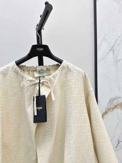 Fend 25fw printed cape jacket