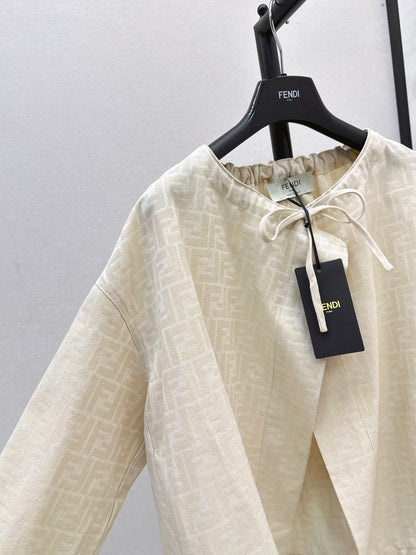 Fend 25fw printed cape jacket