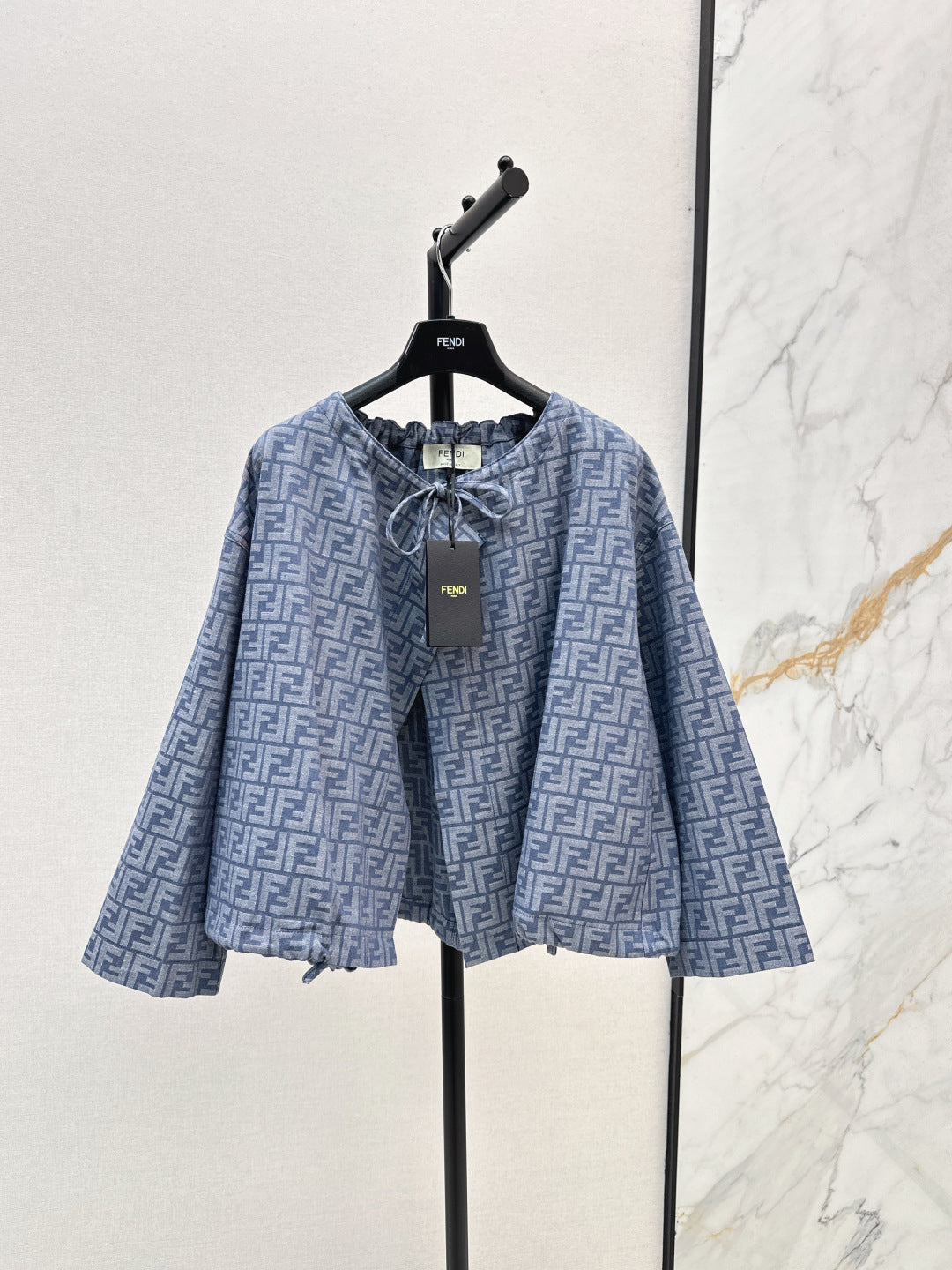 Fend 25fw printed cape jacket
