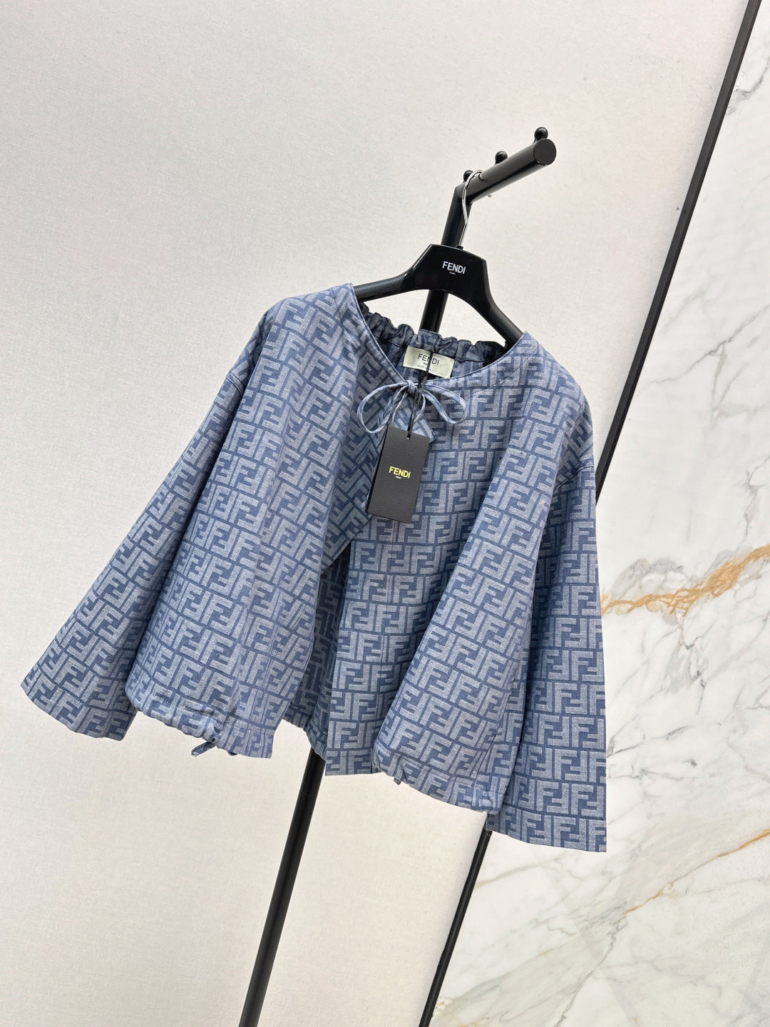 Fend 25fw printed cape jacket