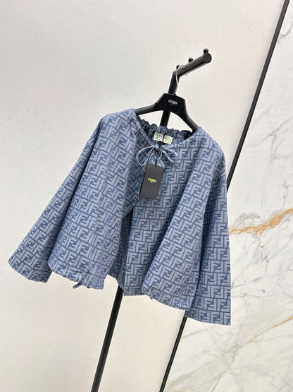 Fend 25fw printed cape jacket