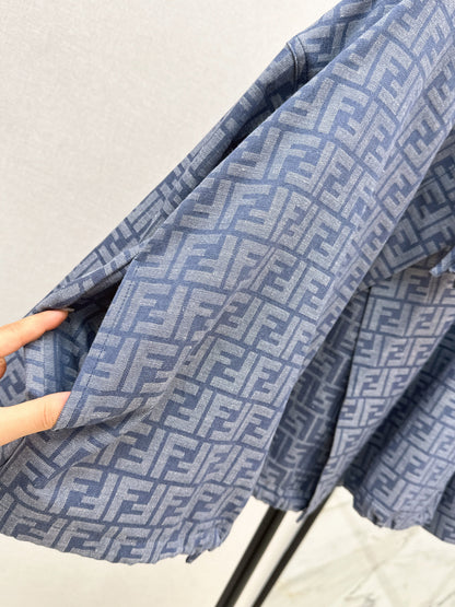 Fend 25fw printed cape jacket