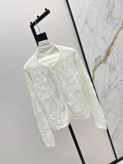Es 25fw embroidered cardigan