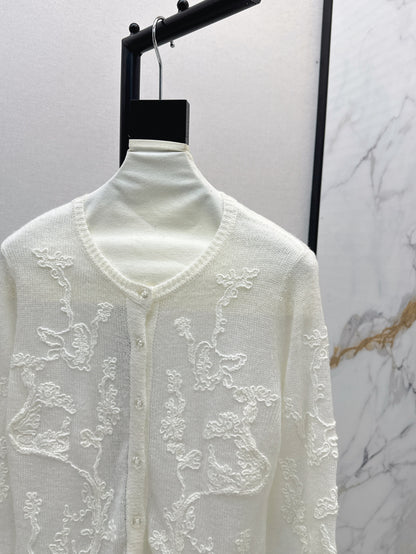 Es 25fw embroidered cardigan