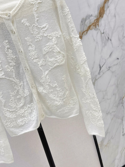 Es 25fw embroidered cardigan