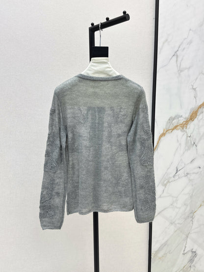 Es 25fw embroidered cardigan