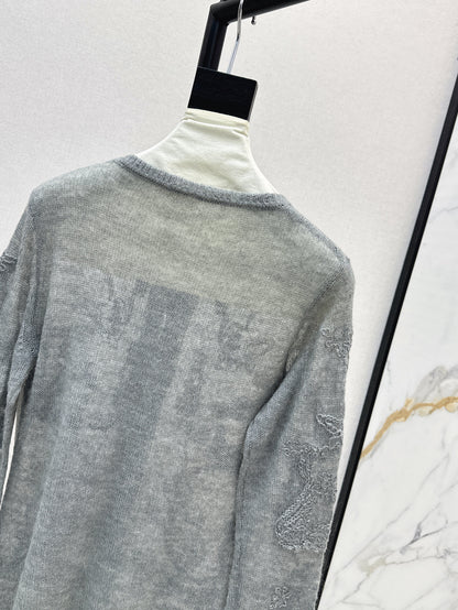 Es 25fw embroidered cardigan