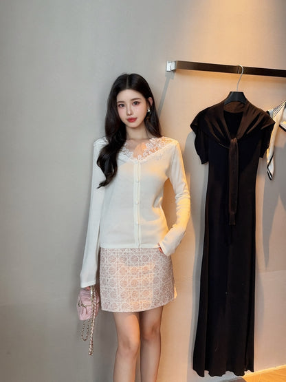 Es 25fw lace cardigan