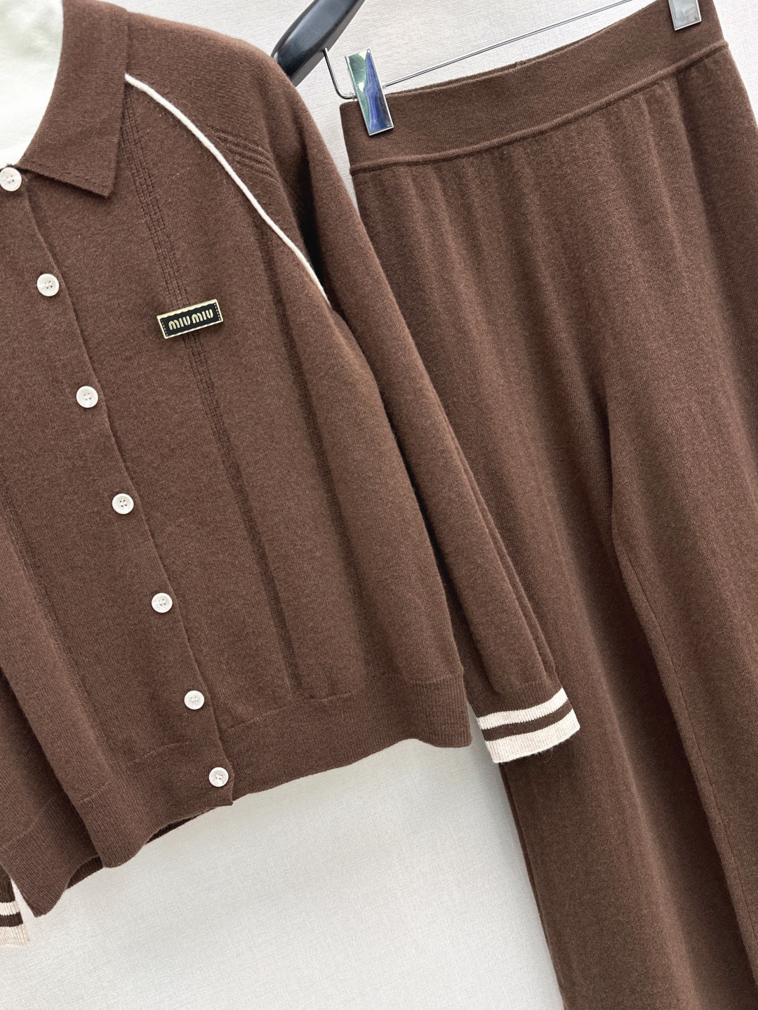 Miu 25fw knitted suit