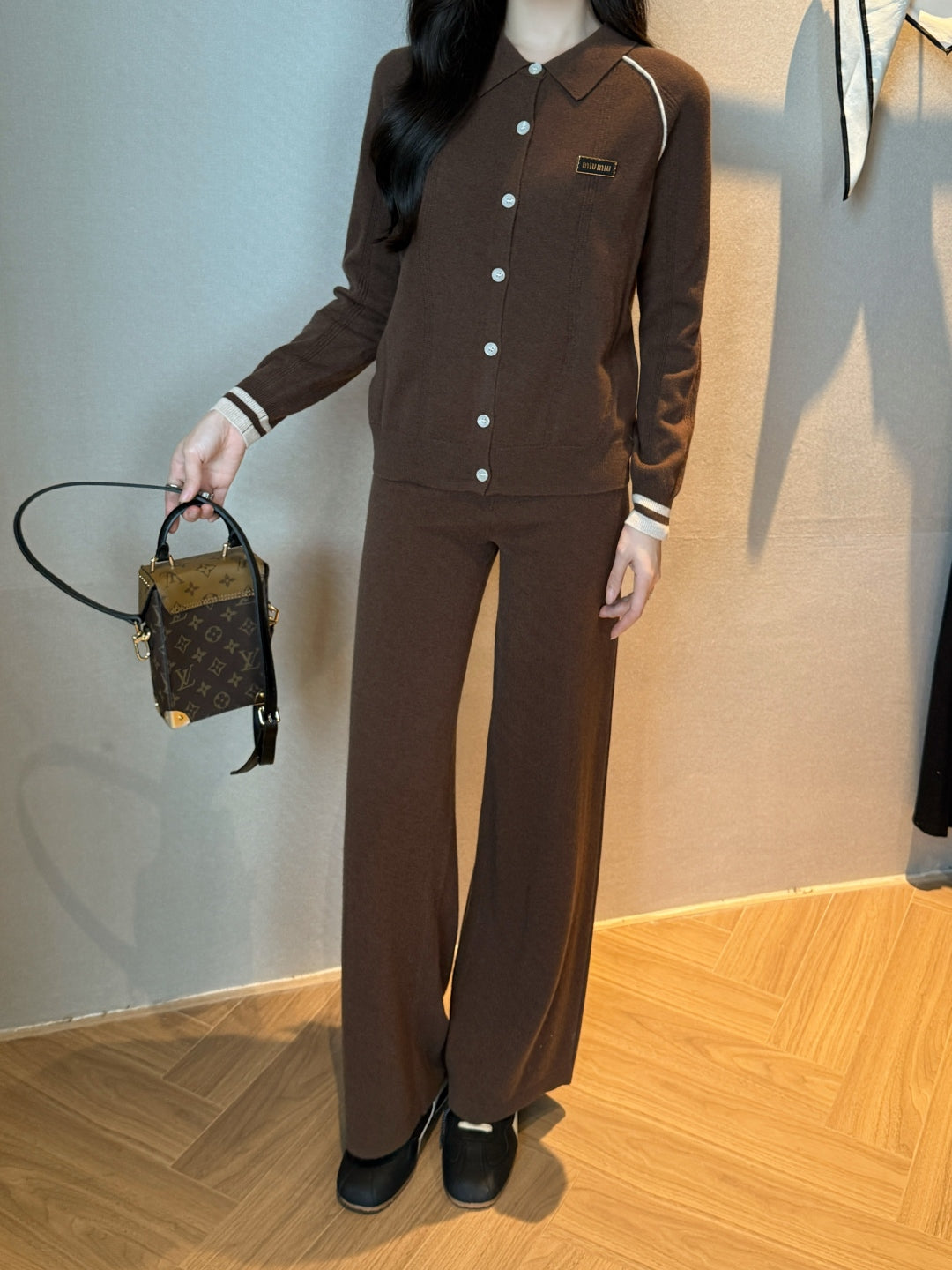 Miu 25fw knitted suit
