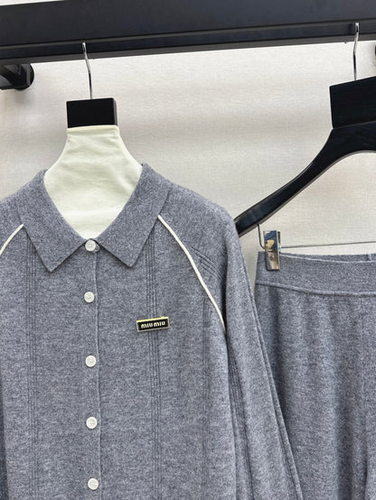 Miu 25fw knitted suit