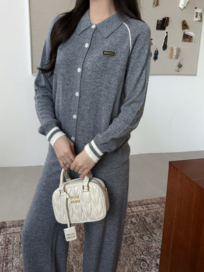 Miu 25fw knitted suit