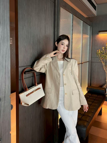 Brune 25fw linen blazer