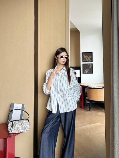 Loe 25fw embroidered shirt