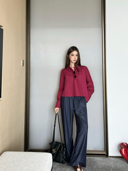Loe 25fw embroidered shirt