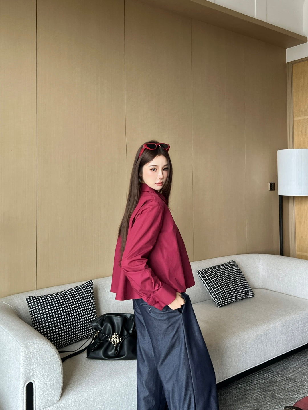 Loe 25fw embroidered shirt